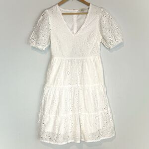 Boden | Dresses | Boden 2 Xs White Linen Lined Spaghetti Strap Dress  Sundress Pintuck Ruffle Hem | Poshmark